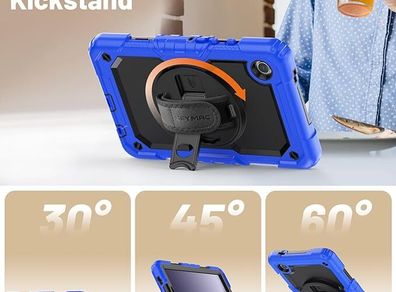 Builder Case for Samsung Galaxy Tab A9 Plus Case Shockproof, SM-X210/X216 Rugged with 360 Rotating Sand/Hand for Samsung Galaxy A9+ Tablet, Blue