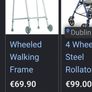 Walking frame, with wheels Image 3
