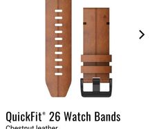 Garmin QuickFit Chestnut Leather band 26mm