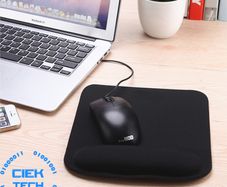 Mouse Mat with Wrist Pad (Black)