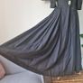 VINTAGE Portrait of a Lady on Fire black linen dress mother of pearl buttons full dirndl skirt 18th-century Made in Austria M medium Image 4