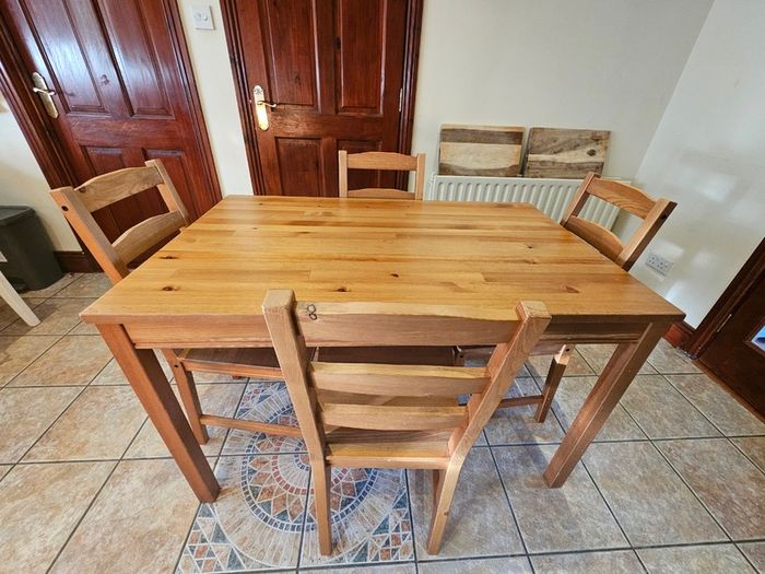 Dining table and chairs