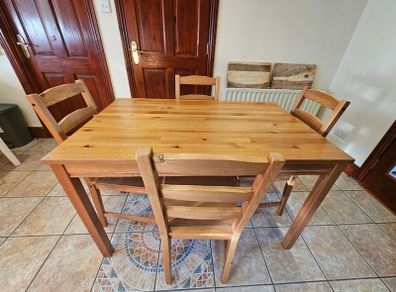 Dining table and chairs