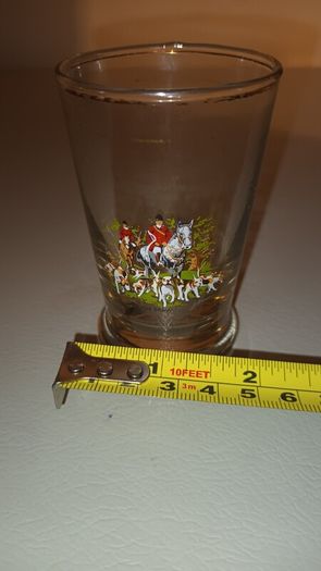 fox hunting shot glass