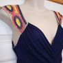 Elegant navy crochet dress Image 2