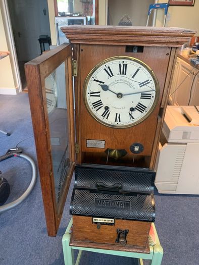 Vintage National Time Recorder Co Ltd., London Time. Antique Clock.