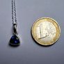 Silver Pendant with Royal Blue Triangle cut Tanzanite Stone Image 3