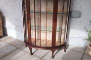 Vintage Bowfronted Display Cabinet