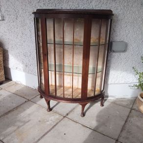 Vintage Bowfronted Display Cabinet