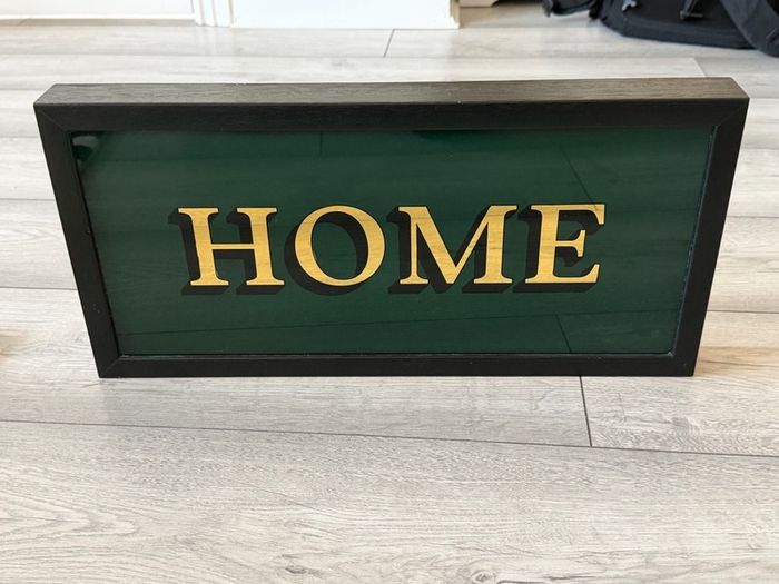 Home glass sign