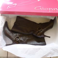 Gionni rustic brown leather boots Size Uk 6 Eu 39 with original box Immaculate. Euro 125 new