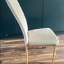 4 Beige Upholstered Dining Chairs Image 5