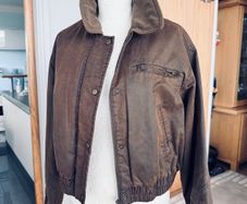 Brown bomber jacket