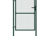Fence Gate Steel 100x125 cm Green