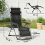 Zero Gravity Chairs Set of 2, Folding Sunloungers Reclining Garden Chairs with Cup Holder Image 2