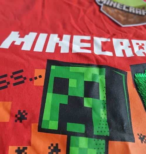 New Tags Minecraft  Tshirt Fantastic Reverse Sequin Boy/girl  Age 12/13 Yrs