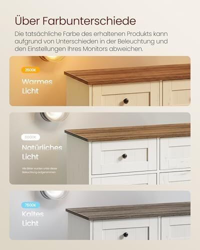 Sideboard Kitchen Cabinet with Worktop, Buffet Cabinet, Adjustable Shelves, Vintage