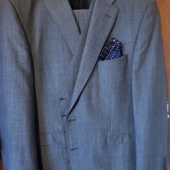 Mens Grey 3 piece suit uk48s