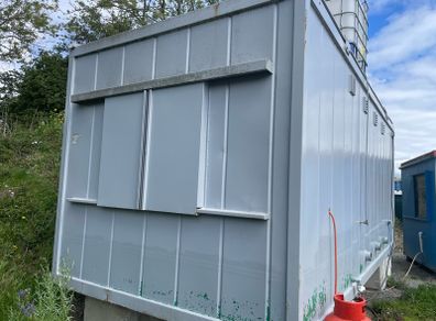 Toilet and shower block