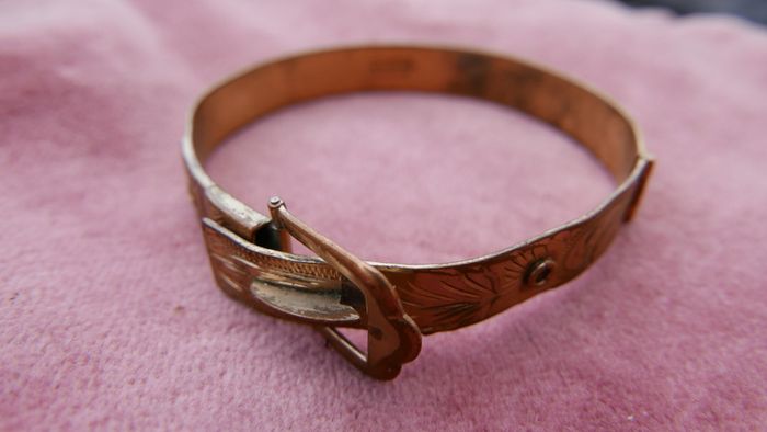 Vintage Excalibur 1/20 RG pre-loved buckle bangle , exclusive to Harrods, by Hatton Garden London. C30