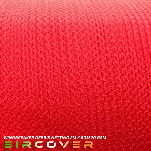 Windbreak Netting  2m x 50m (6'6''x 164') Red