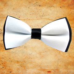 White Satin Bowtie