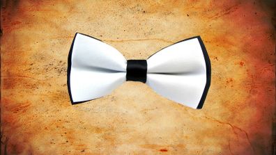 White Satin Bowtie