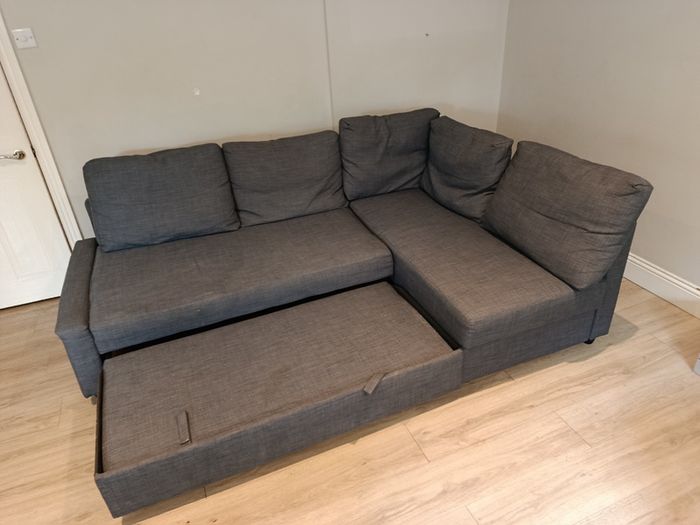3 on 1IKEA FRIHETEN Corner Sofa-Bed with Storage