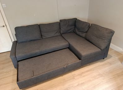 3 on 1IKEA FRIHETEN Corner Sofa-Bed with Storage