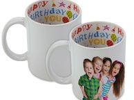 main image for ad Happy Birthday printed inside Personalised photo Mug