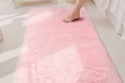 Rugs Living Room 60x120cm, Pink Runner rug for Bedroom, Washable Anti Slip Fluffy Rug Shaggy Soft Modern Floor Carpets Mat Beside Rugs for Kids Hallway Living Room
