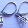 Vintage Sterling Silver Drop Earrings 1,84g Image 10
