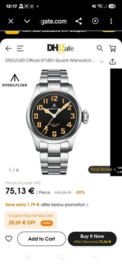 bronze pilot watch Steelflier by Steeldives