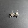 Cubic Zirconia Sterling Silver Star Errings Image 4