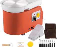 Electric Pottery Wheel 350W Adjustable 0-300 RPM Ceramic Forming Machine