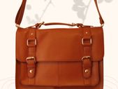Brown Bag Satchel Shoulder Handbag With Flap And Buckle Design