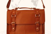Brown Bag Satchel Shoulder Handbag With Flap And Buckle Design