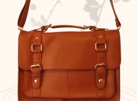 main image for ad Brown Bag Satchel Shoulder Handbag With Flap And Buckle Design