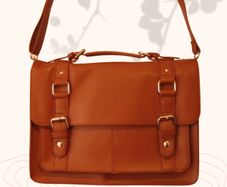 Brown Bag Satchel Shoulder Handbag With Flap And Buckle Design