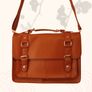 Brown Bag Satchel Shoulder Handbag With Flap And Buckle Design Image 2