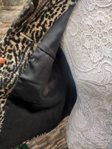 1950s style animal print Faux Fur jacket
