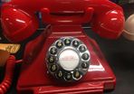 Red Phone Telephone Classic Push Button