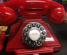 Red Phone Telephone Classic Push Button