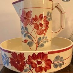 ceramic pitcher/jug & bowl