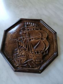 Wall Ship Plaque