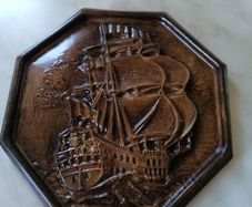 Wall Ship Plaque