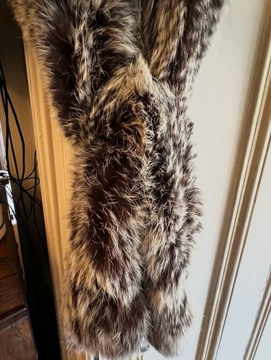 Long Max & Moi French Fur Scarf Wrap