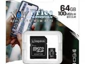 3233 Kingston 64GB MicroSD Class 10 Speed 100MB/s