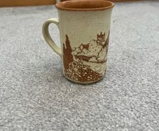 Vintage Ashdale Pottery English Country Cottage Stoneware Mug Made in England