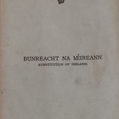 Vintage Bunreacht Na hEireann (Constitution of Ireland)